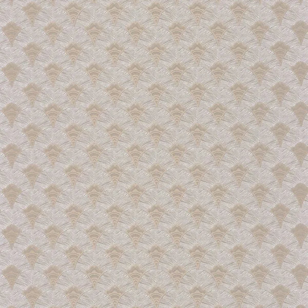 Closeup of a wallpaper showing its Art-Deco, Contemporary, Geometric, Neutrals pattern, color, and subtle texture.