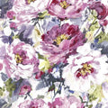 Closeup of a wallpaper showing its Floral, Multicolour, Pink, Purple pattern, color, and subtle texture.