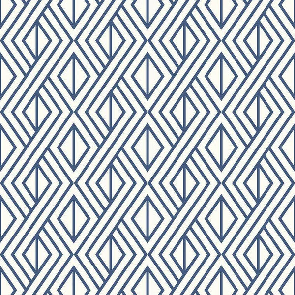 Closeup of a wallpaper showing its Blue, Contemporary, Geometric, Two-tone pattern, color, and subtle texture.