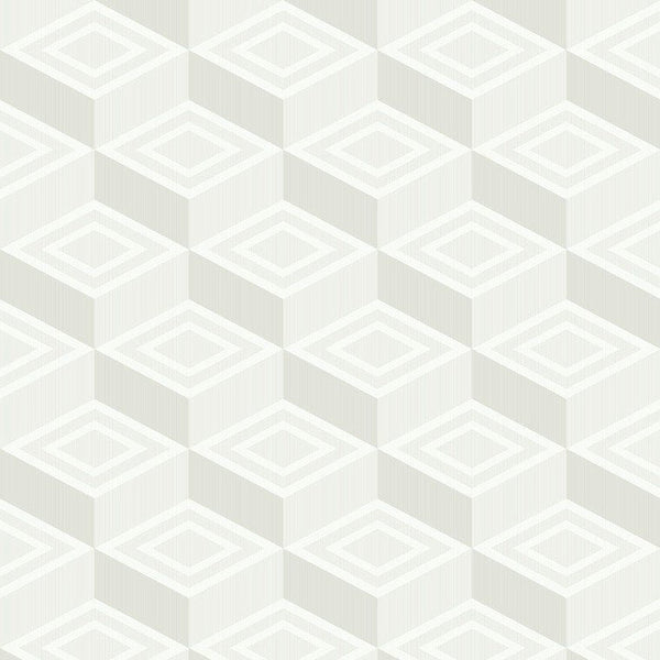 Closeup of a wallpaper showing its Contemporary, Geometric, Monochrome, Unicolour pattern, color, and subtle texture.