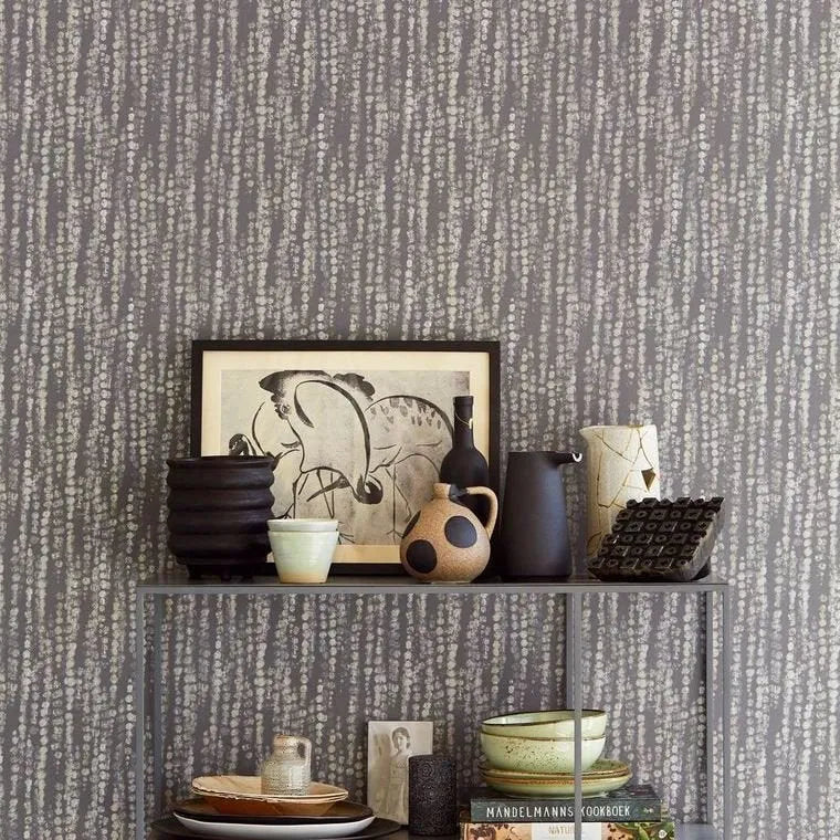 Closeup of a wallpaper showing its Abstract, Contemporary pattern, color, and subtle texture.