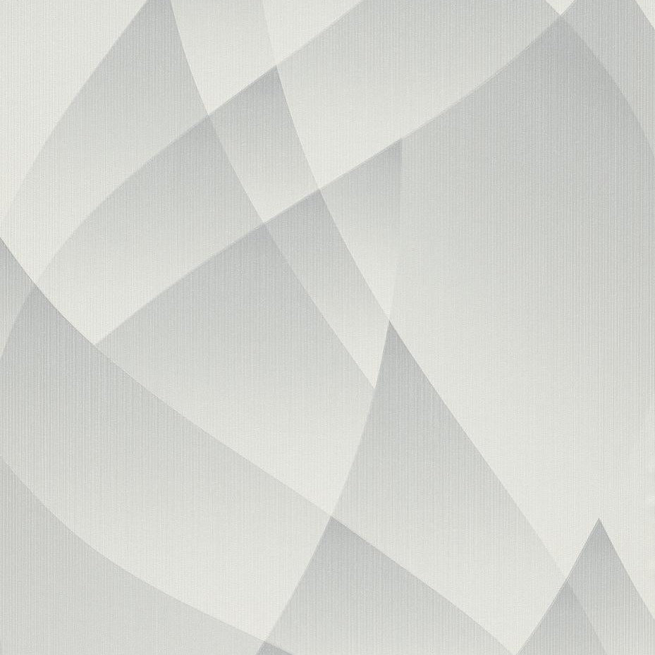 Erismann Fashion For Walls 4 10374-31 light grey geometric wallpaper with layered polygonal shapes and a subtle texture.