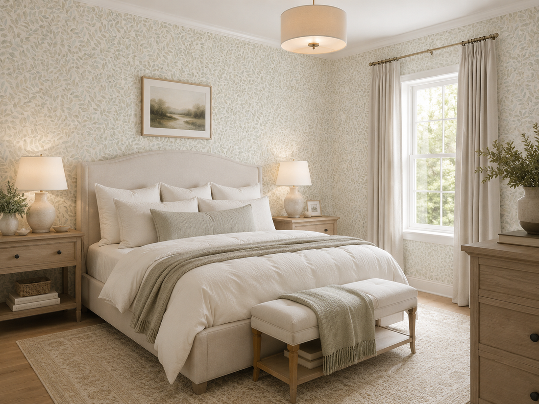 Erismann Opus 10462-02 beige leafy botanical non-woven wallpaper