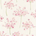 Closeup of a wallpaper showing its Floral, Two-tone pattern, color, and subtle texture.