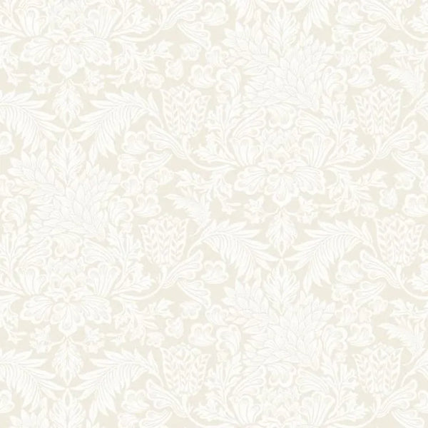 Closeup of a wallpaper showing its Floral, Neutrals, Two-tone pattern, color, and subtle texture.