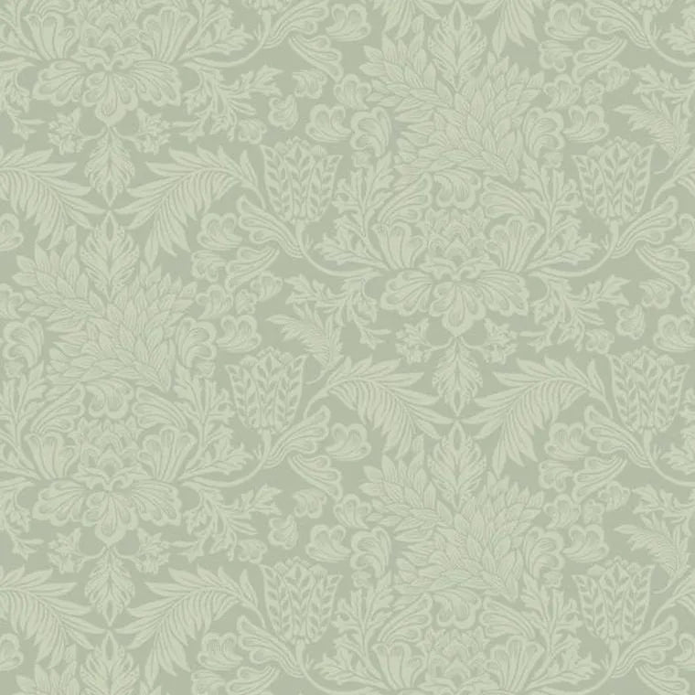 Closeup of a wallpaper showing its Floral, Pastels, Two-tone pattern, color, and subtle texture.