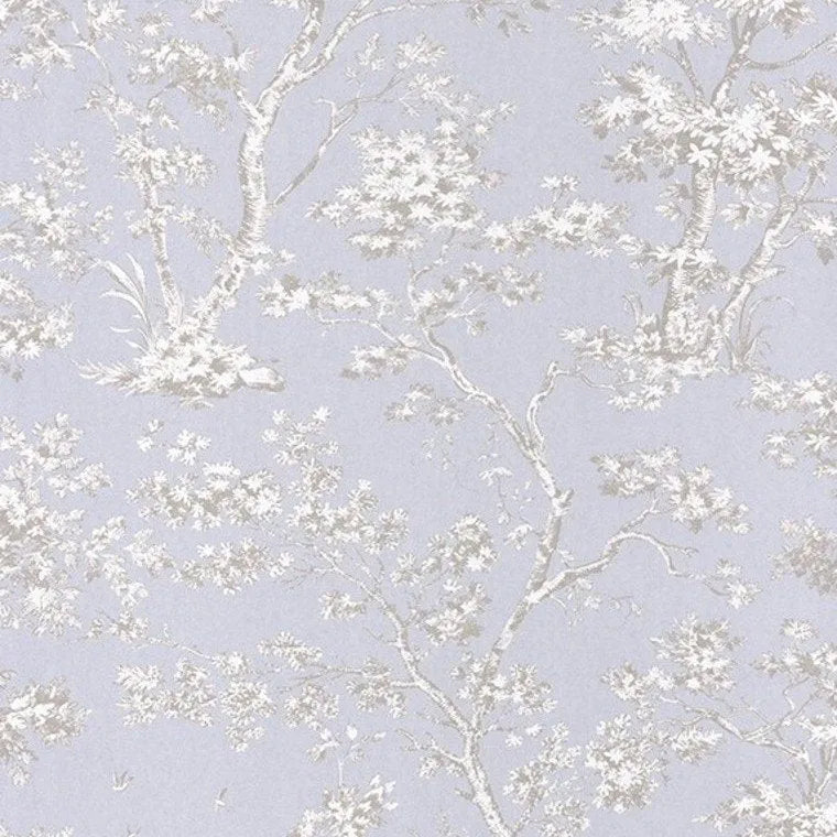 Closeup of a wallpaper showing its Floral, Two-tone pattern, color, and subtle texture.