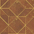 Closeup of a wallpaper showing its Brown, Cork, Geometric pattern, color, and subtle texture.