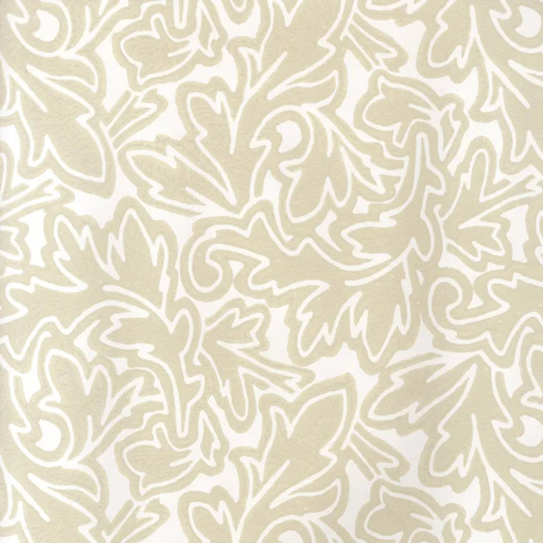 Closeup of a wallpaper showing its Contemporary, Floral, Nature, Neutrals, Two-tone pattern, color, and subtle texture.