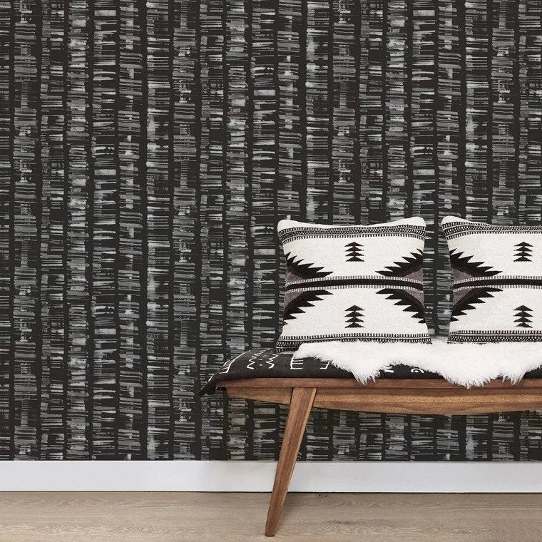 Closeup of a wallpaper showing its Contemporary, Monochrome, Two-tone pattern, color, and texture.