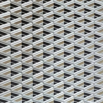 Patterned wallpaper with geometric design