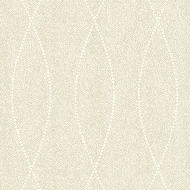 Closeup of a wallpaper showing its Contemporary, Cream, Neutrals, Trellis, Unicolour pattern, color, and subtle texture.