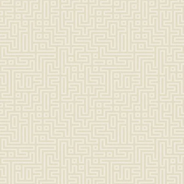 Closeup of a wallpaper showing its Cream, Geometric, Greek, Neutrals, Unicolour pattern, color, and subtle texture.
