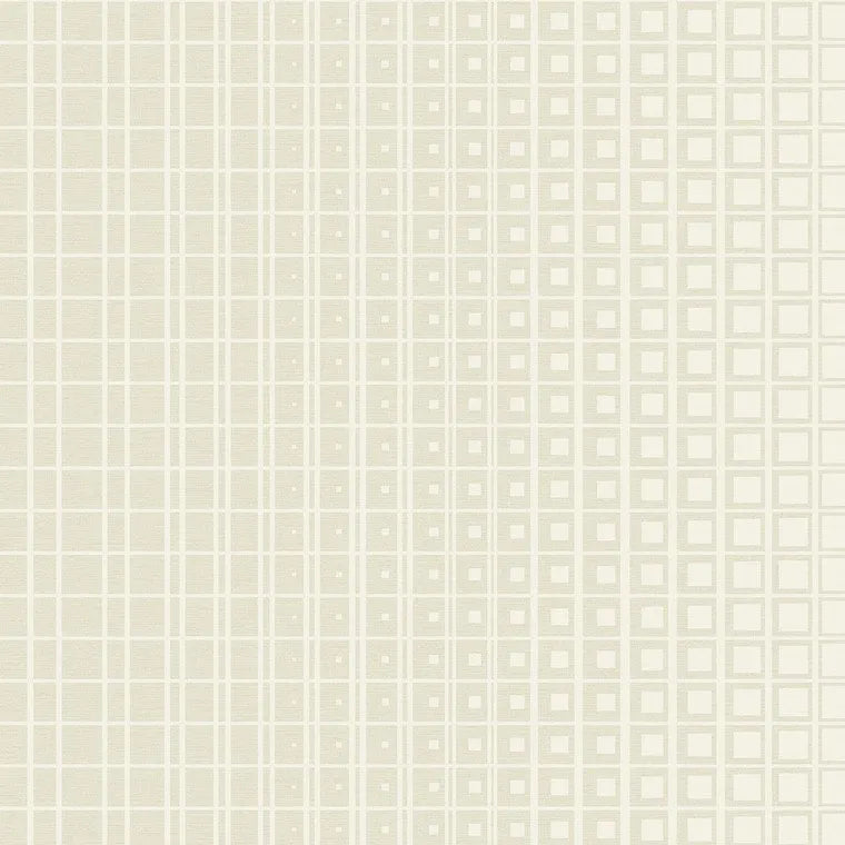 Closeup of a wallpaper showing its Contemporary, Cream, Geometric, Neutrals, Unicolour pattern, color, and subtle texture.