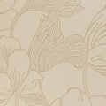 Closeup of a wallpaper showing its Contemporary, Floral, Nature, Neutrals pattern, color, and subtle texture.