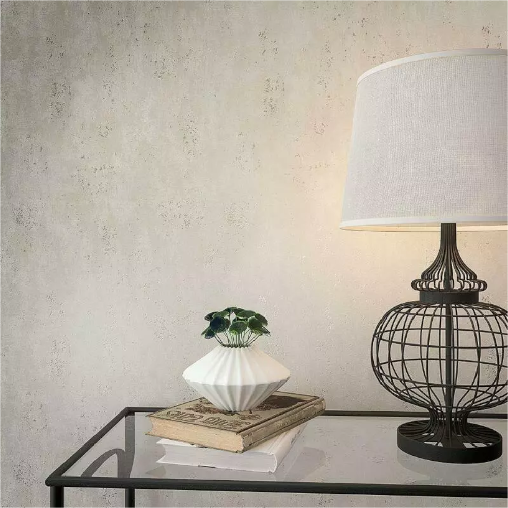 Marburg City Glam 32612 soft white concrete-effect textured wallpaper