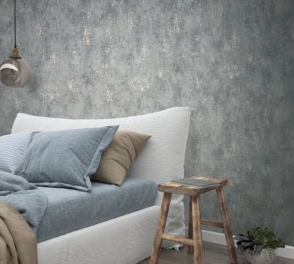 Marburg City Glam 32614 grey plaster-effect textured wallpaper