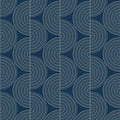 Closeup of a wallpaper showing its Blue, Contemporary, Waves pattern, color, and subtle texture.