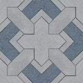 Closeup of a wallpaper showing its Blue, Geometric, Monochrome, Wood-veneer pattern, color, and subtle texture.