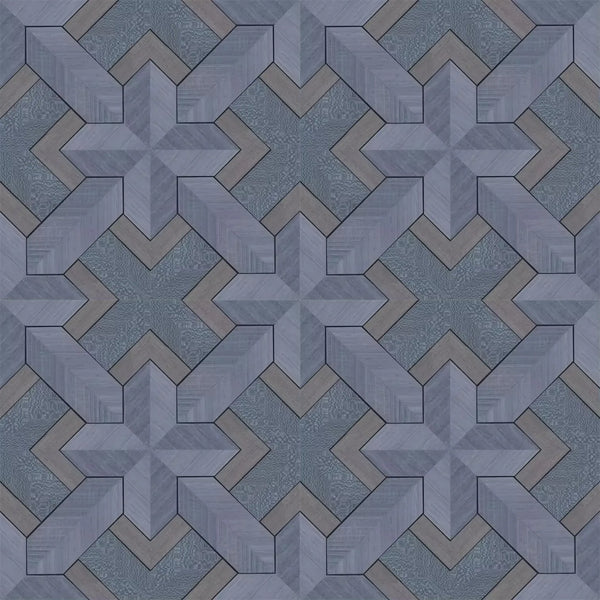 Wallpaper installed in a room showing its full pattern, color