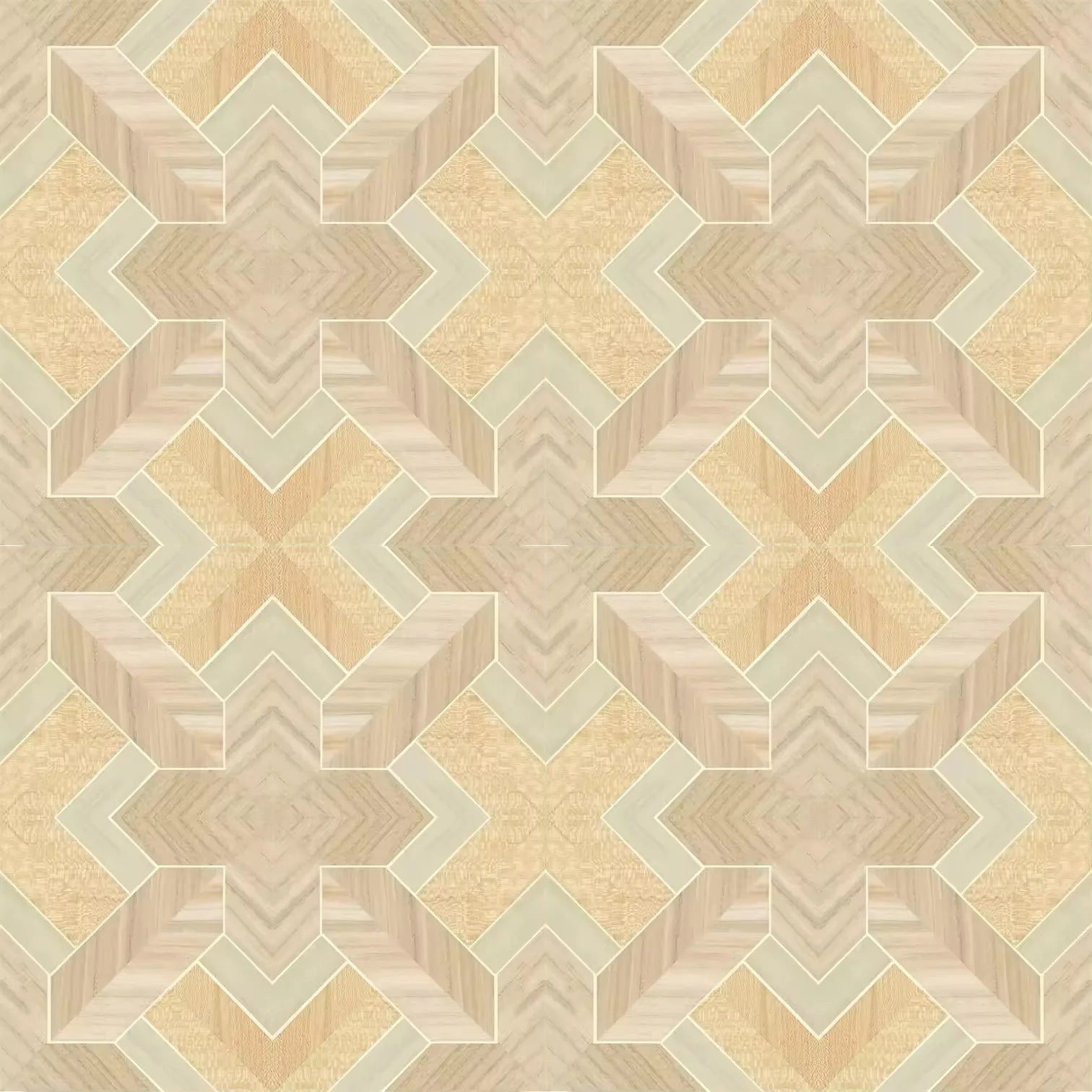 Wallpaper installed in a room showing its full pattern, color