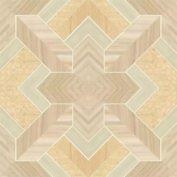 Closeup of a wallpaper showing its Geometric, Gold, Neutrals, Wood-veneer, Yellow pattern, color, and subtle texture.