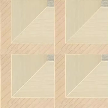 Closeup of a wallpaper showing its Geometric, Neutrals, Wood-veneer pattern, color, and subtle texture.