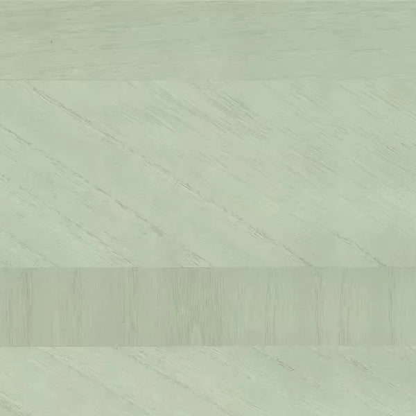 Closeup of a wallpaper showing its Geometric, Green, Wood-veneer pattern, color, and subtle texture.