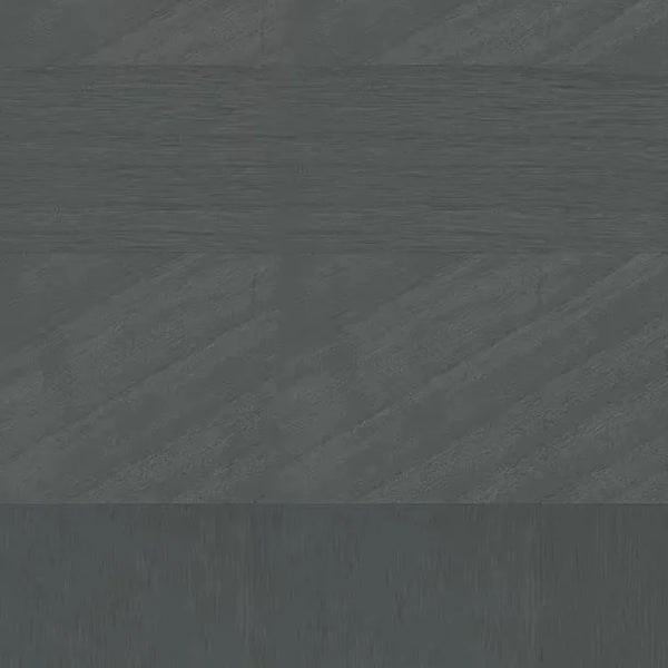 Closeup of a wallpaper showing its Black, Geometric, Monochrome, Wood-veneer pattern, color, and subtle texture.