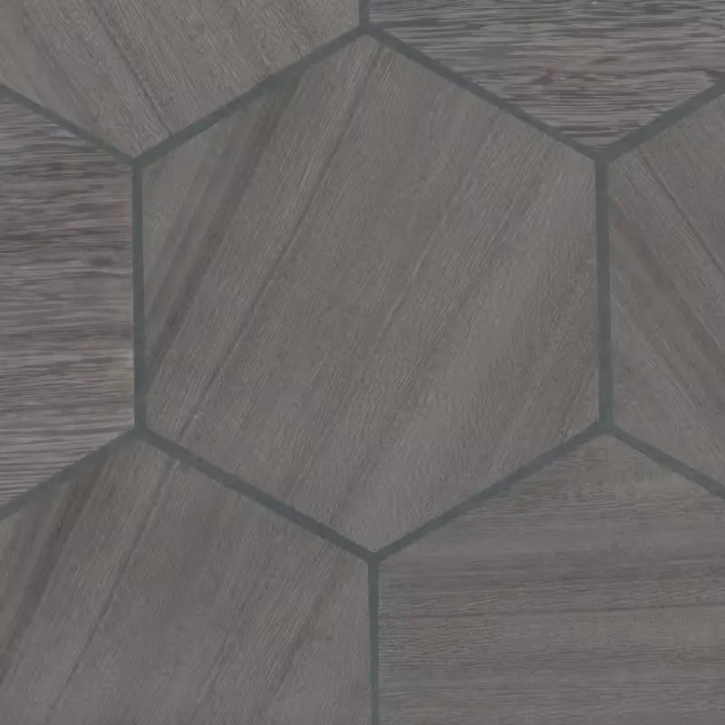 Closeup of a wallpaper showing its Brown, Geometric, Monochrome, Wood-veneer pattern, color, and subtle texture.