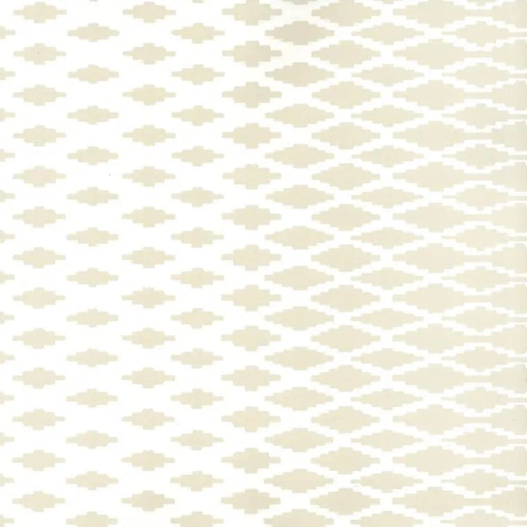 Closeup of a wallpaper showing its Contemporary, Cream, Geometric, Neutrals, Two-tone pattern, color, and subtle texture.