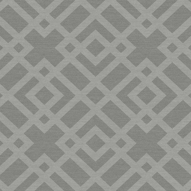 Closeup of a wallpaper showing its Art-Deco, Contemporary, Geometric, Monochrome pattern, color, and subtle texture.