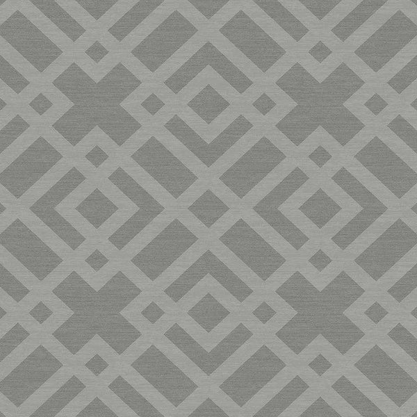 Closeup of a wallpaper showing its Art-Deco, Contemporary, Geometric, Monochrome pattern, color, and subtle texture.