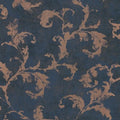 Closeup of a wallpaper showing its Dramatic, Floral, Two-tone pattern, color, and subtle texture.