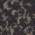 Closeup of a wallpaper showing its Dramatic, Floral, Two-tone pattern, color, and subtle texture.