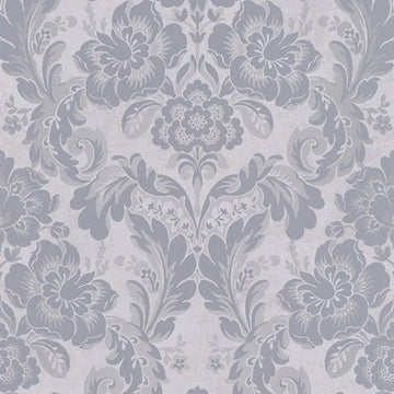 Closeup of a wallpaper showing its Contemporary, Floral, Two-tone pattern, color, and subtle texture.