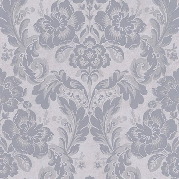 Closeup of a wallpaper showing its Contemporary, Floral, Two-tone pattern, color, and subtle texture.