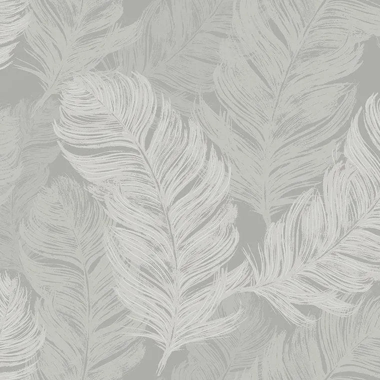 Closeup of a wallpaper showing its Best-Seller, Monochrome, Nature pattern, color, and subtle texture.