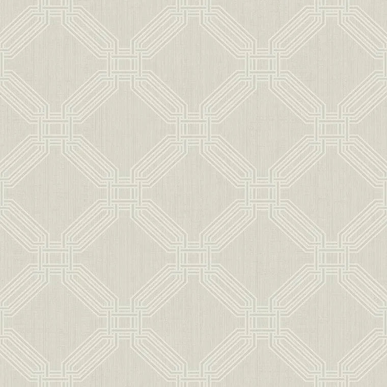 Closeup of a wallpaper showing its Art-Deco, Geometric, Neutrals, Unicolour pattern, color, and subtle texture.