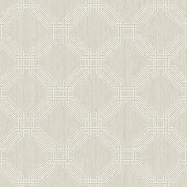 Closeup of a wallpaper showing its Art-Deco, Geometric, Neutrals, Unicolour pattern, color, and subtle texture.