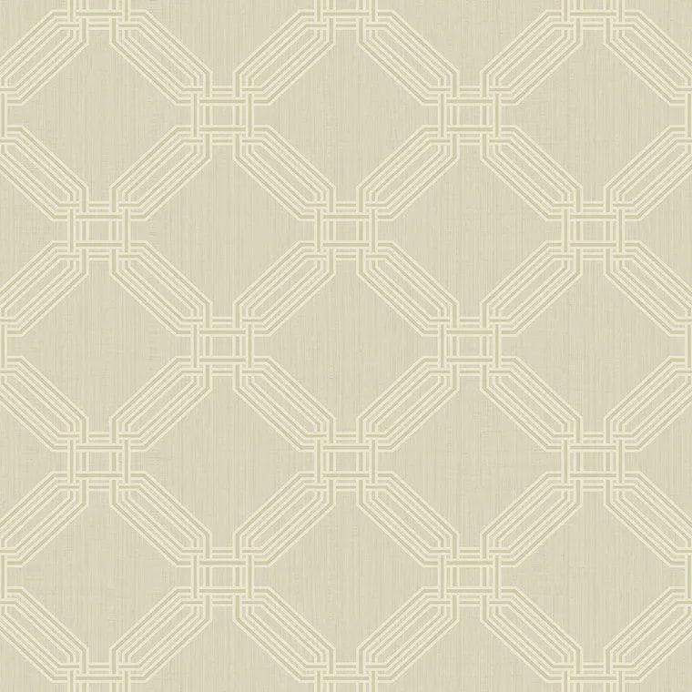 Closeup of a wallpaper showing its Art-Deco, Geometric, Neutrals, Unicolour pattern, color, and subtle texture.