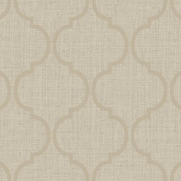 Closeup of a wallpaper showing its Neutrals, Trellis, Unicolour, Vinyl pattern, color, and subtle texture.