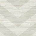 Closeup of a wallpaper showing its Chevron, Neutrals, Vinyl pattern, color, and subtle texture.