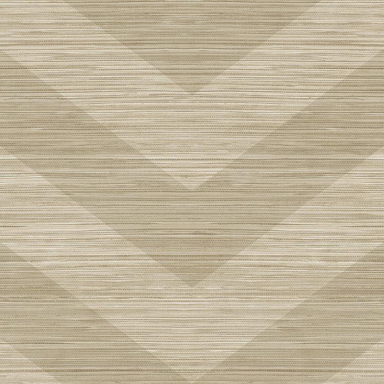 Closeup of a wallpaper showing its Chevron, Neutrals, Vinyl pattern, color, and subtle texture.