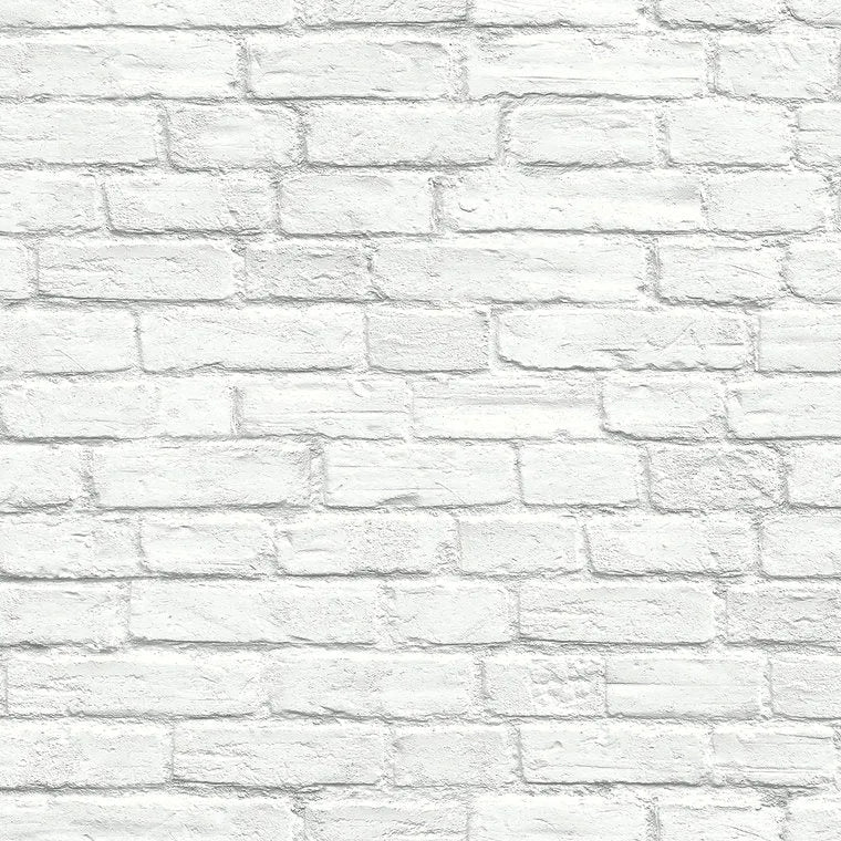 Closeup of a wallpaper showing its Brick, Contemporary, Geometric, Monochrome pattern, color, and subtle texture.