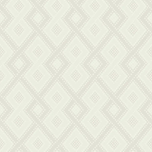 Closeup of a wallpaper showing its Contemporary, Cream, Geometric, Monochrome, Neutrals, White pattern, color, and subtle texture.