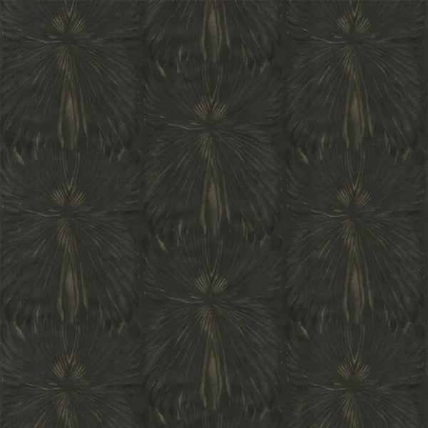 Wallpaper installed in a room showing its full pattern, color