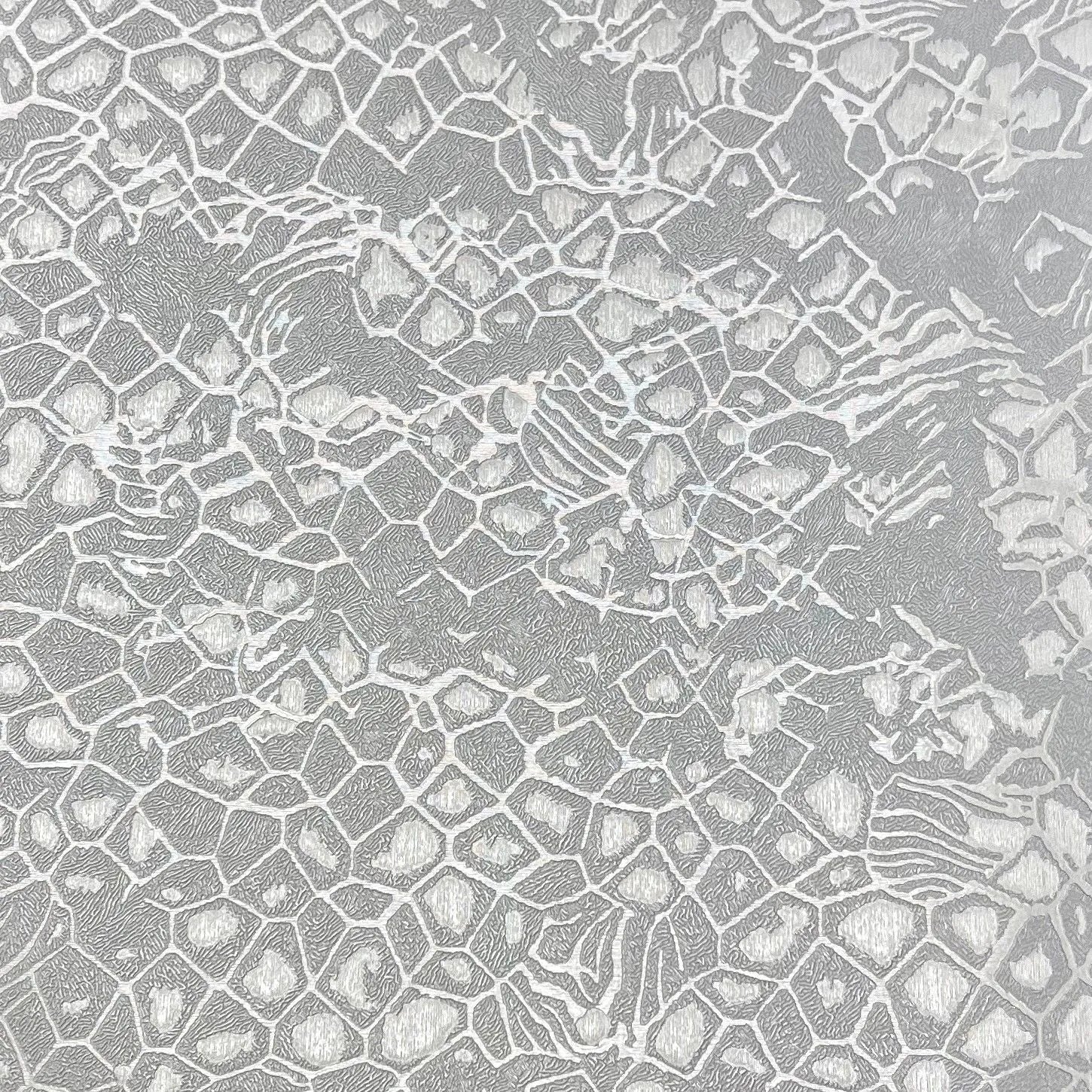 Closeup of a wallpaper showing its Grey, Luxury, Monochrome, Silver, Textures, Vinyl pattern, color, and subtle texture.