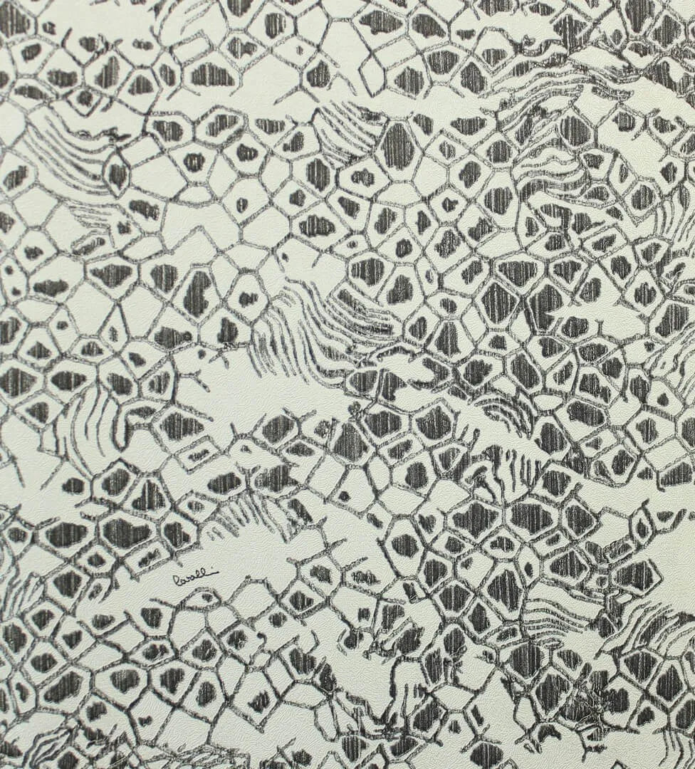 Closeup of a wallpaper showing its Luxury, Monochrome, Textures, Vinyl pattern, color, and subtle texture.