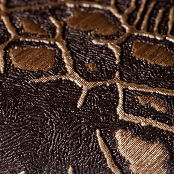 Closeup of a wallpaper showing its Brown, Dramatic, Luxury, Textures, Vinyl pattern, color, and subtle texture.